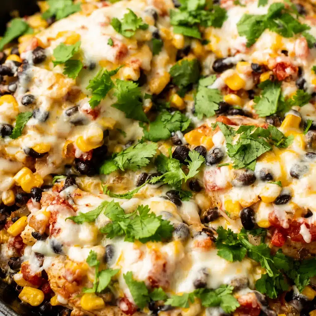 Summer Farmers Market Salad featuring tender anta Fe Chicken and vibrant toppings.