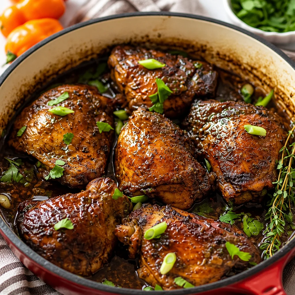 Delicious Jamaican Jerk Chicken marinated with Scotch bonnet peppers and grilled.