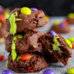 A plate of fun and spooky Halloween cookies decorated with festive icing and candy eyes.