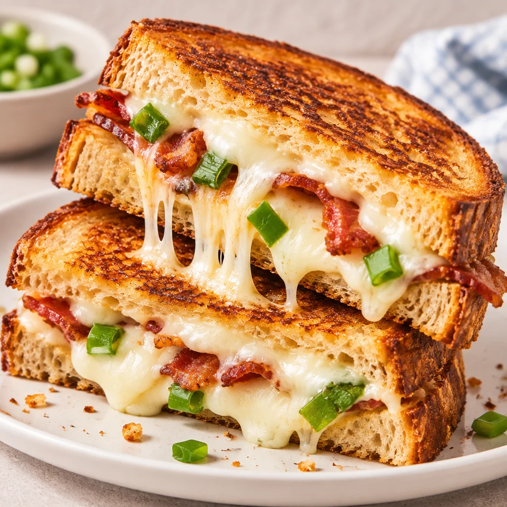 Delicious Jalapeno Popper Grilled Cheese sandwich with cheese and jalapenos.