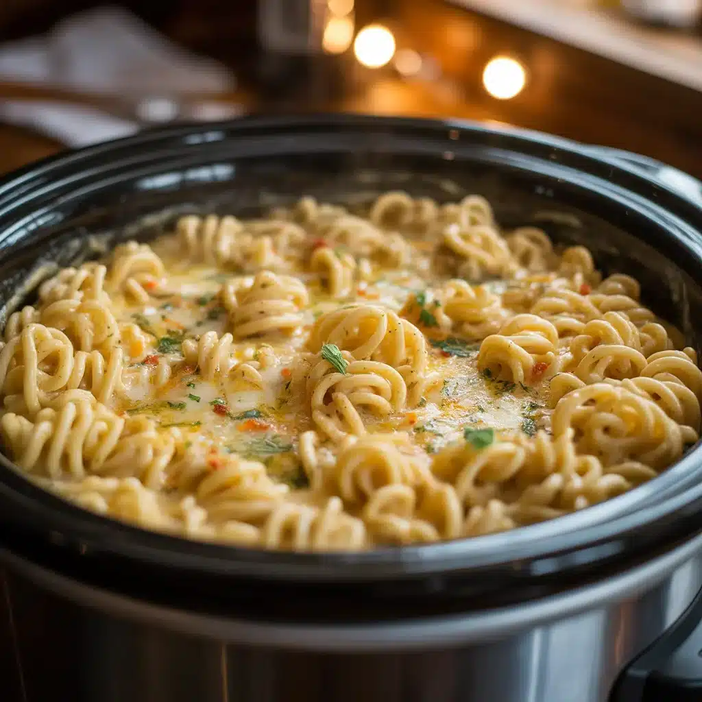 Crockpot Parmesan Chicken Pasta Recipe