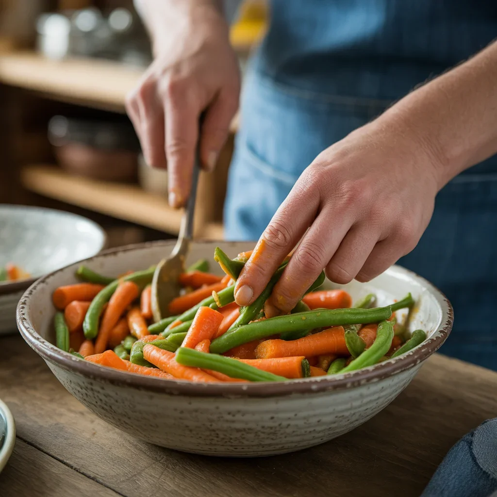 Honey Glazed Carrots and Green Beans