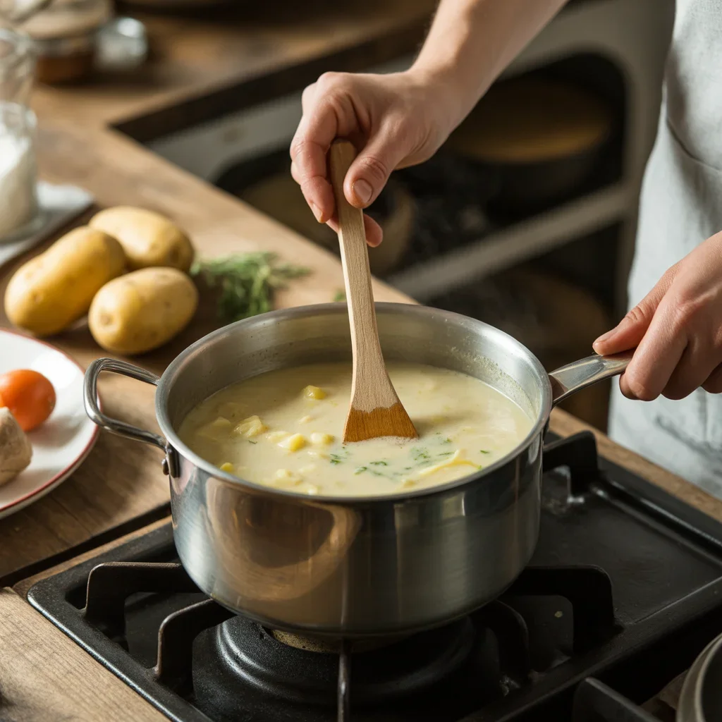 How to Make 4 Ingredient Potato Soup